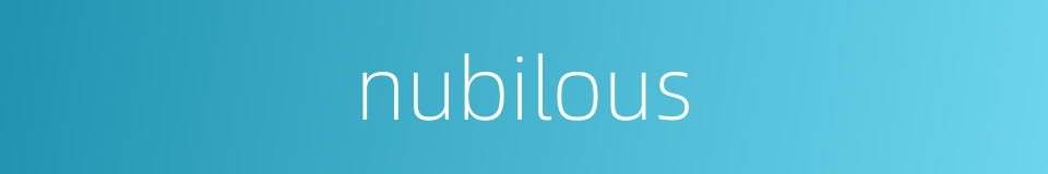 nubilous的同义词