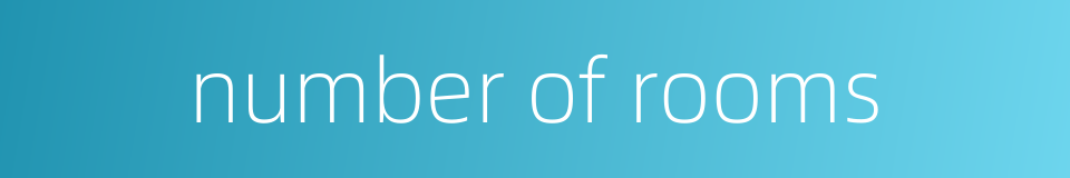 number of rooms的同义词