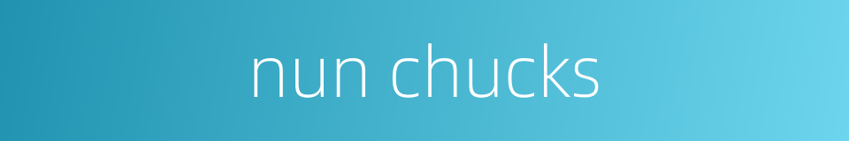 nun chucks的同义词