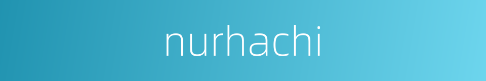 nurhachi的同义词