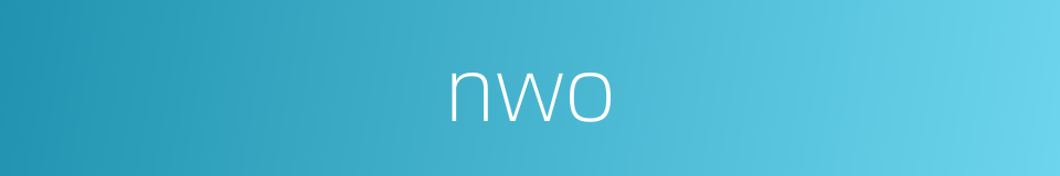 nwo的同义词
