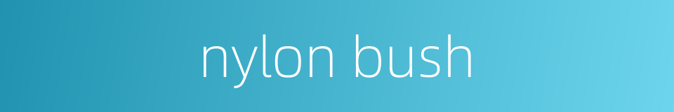nylon bush的同义词