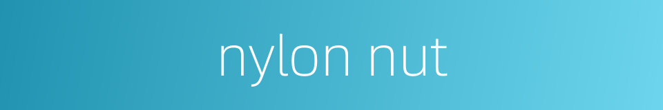 nylon nut的同义词