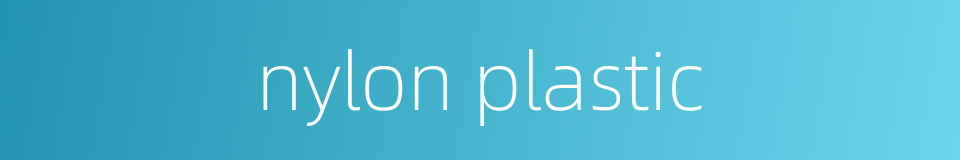 nylon plastic的同义词