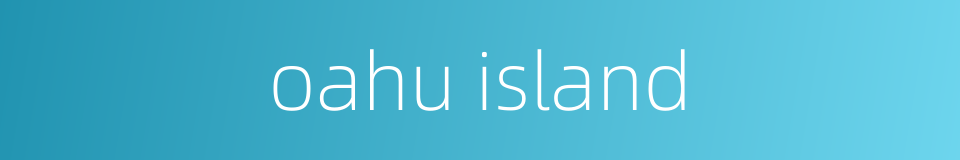 oahu island的同义词