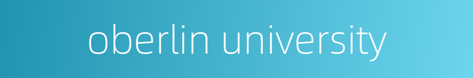 oberlin university的同义词