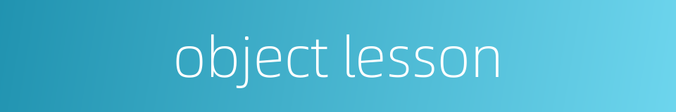 object lesson的同义词