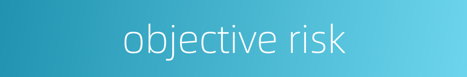 objective risk的同义词