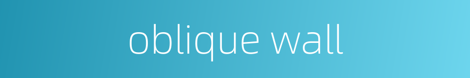 oblique wall的同义词