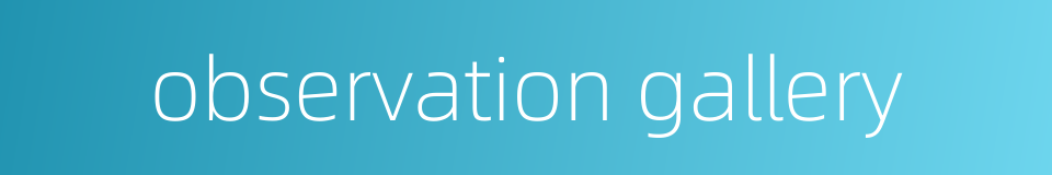 observation gallery的同义词