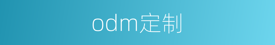 odm定制的同义词