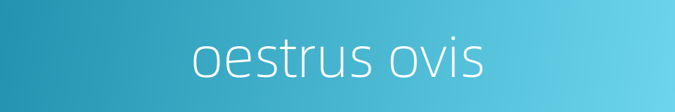 oestrus ovis的同义词