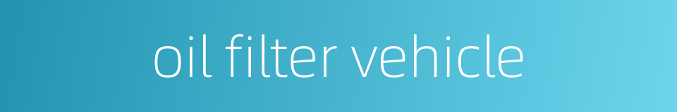 oil filter vehicle的同义词