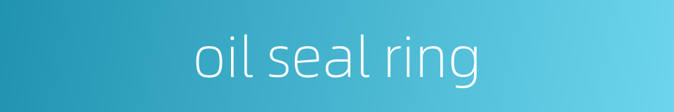 oil seal ring的同义词