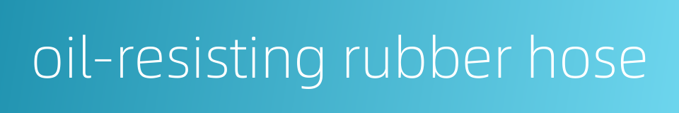 oil-resisting rubber hose的同义词