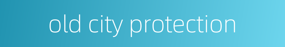 old city protection的同义词
