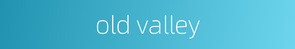 old valley的同义词