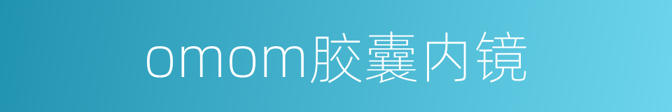 omom胶囊内镜的同义词