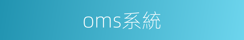 oms系統的同義詞