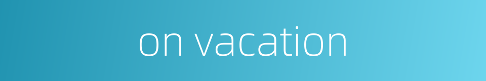on vacation的同义词