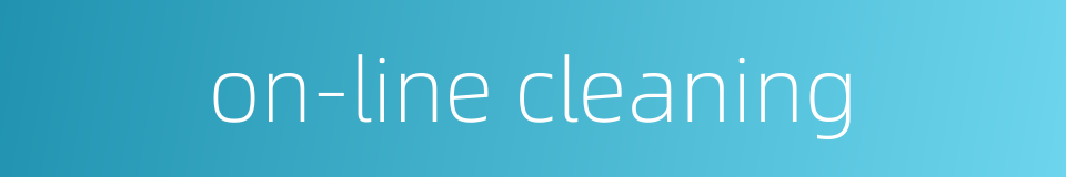 on-line cleaning的同义词