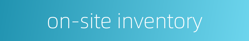 on-site inventory的同义词