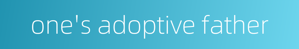 one's adoptive father的同义词