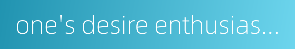 one's desire enthusiasm or interest is aroused的同义词