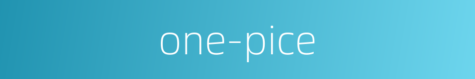one-pice的同义词