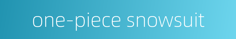 one-piece snowsuit的同义词
