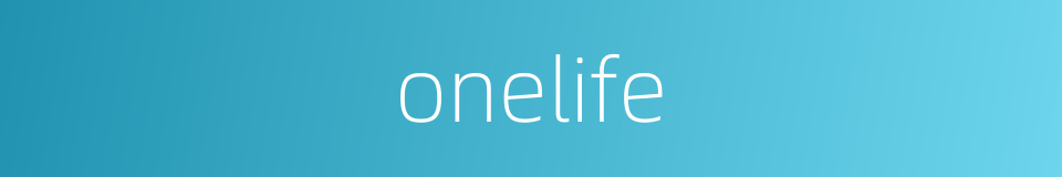 onelife的同义词