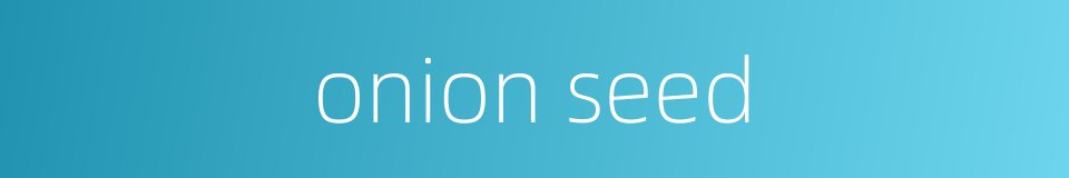 onion seed的同义词