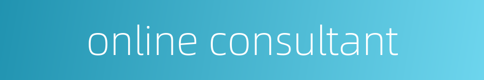 online consultant的同义词