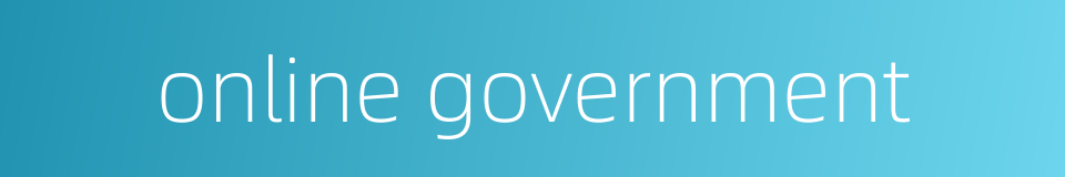online government的同义词