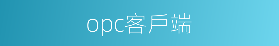 opc客戶端的同義詞