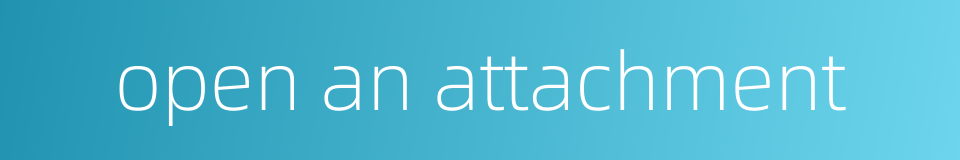 open an attachment的同义词