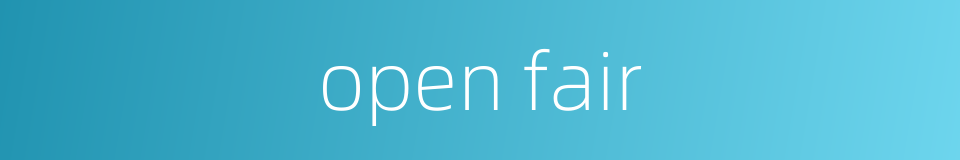 open fair的同义词