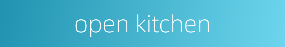 open kitchen的同义词