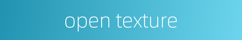 open texture的同义词