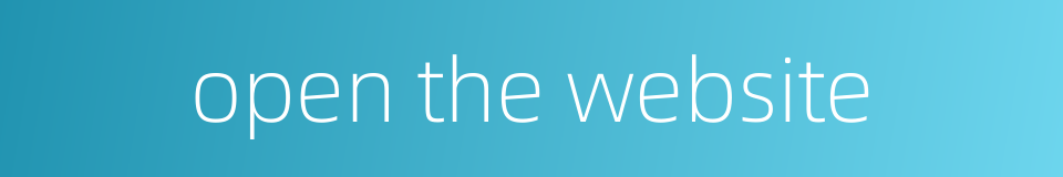 open the website的同义词