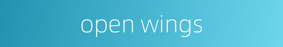 open wings的同义词