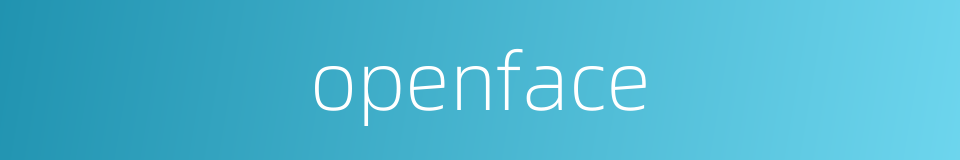 openface的同义词