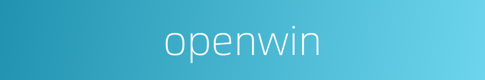 openwin的同义词