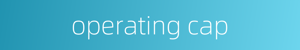 operating cap的同义词