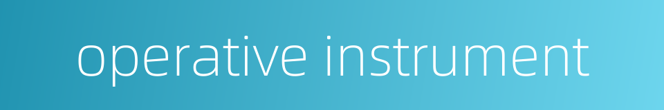 operative instrument的同义词