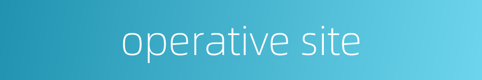 operative site的同义词