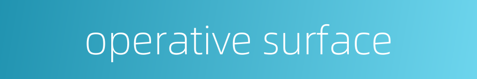 operative surface的同义词