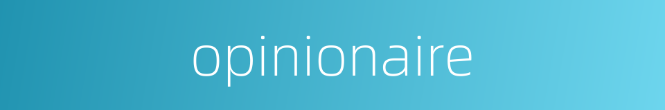 opinionaire的同义词