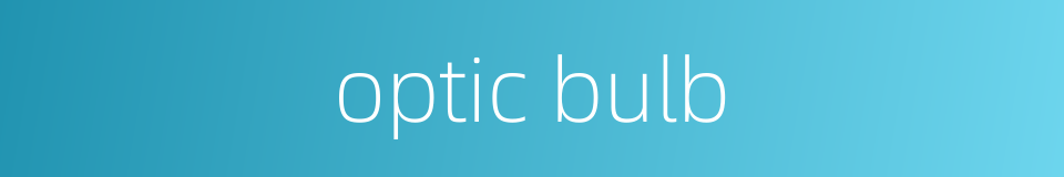 optic bulb的同义词