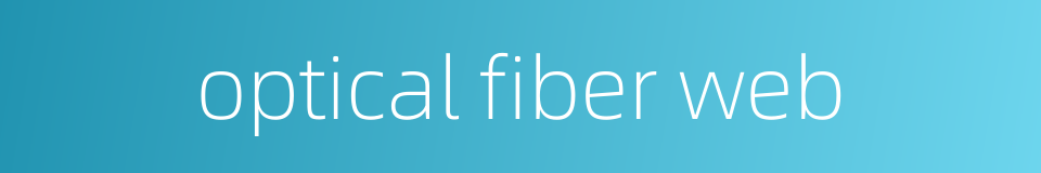 optical fiber web的同义词